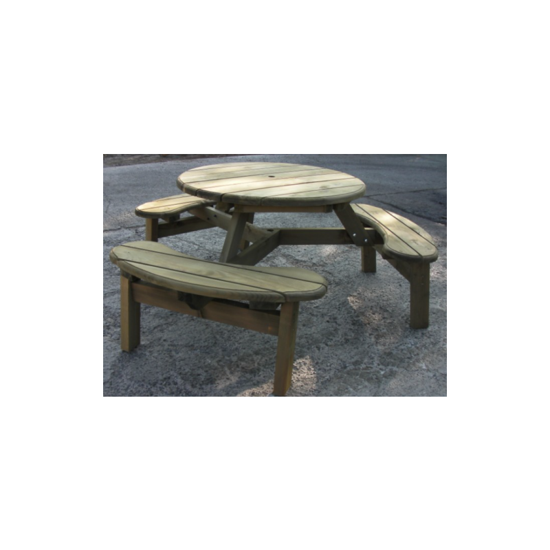 Douglas Fir 6 Seater Circular Picnic Bench